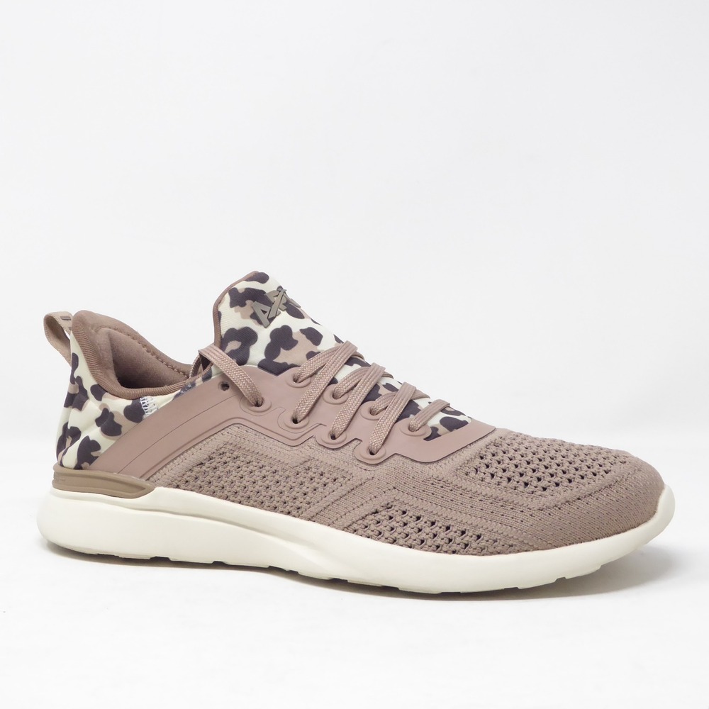 APL TechLoom Tracer Womens Sneakers Athletic Shoes Mauve Pink Leopard 6.5